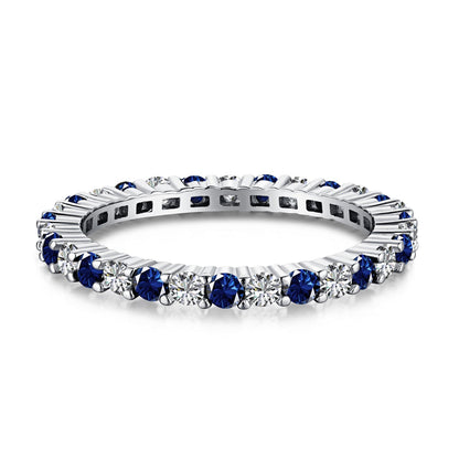 [LuckyStar]Exquisite Colorful Round Cut Tennis Ring