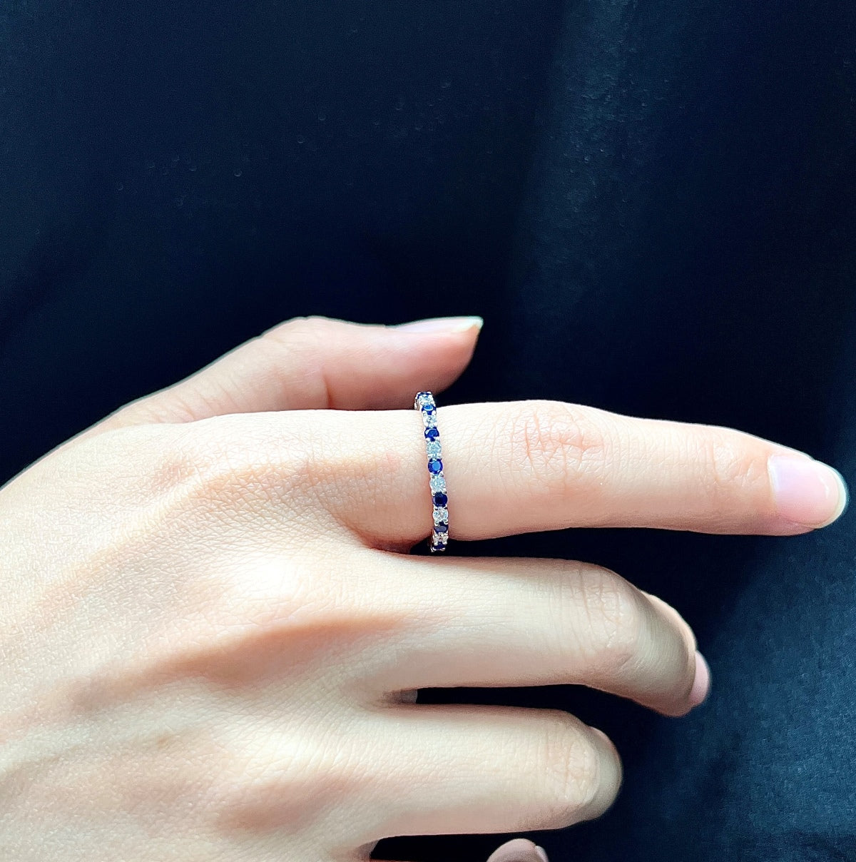 [LuckyStar]Exquisite Colorful Round Cut Tennis Ring