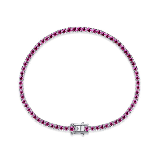 [LuckyStar]Dazzling Colorful Round Cut Daily Bracelet