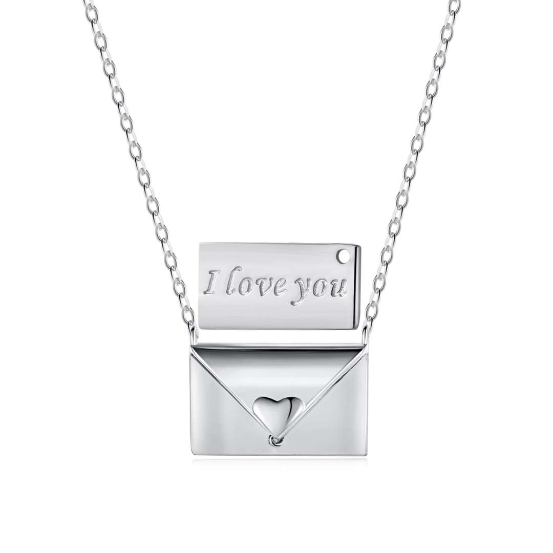[LuckyStar]Envelope Heart Shape Mother's Day Necklace