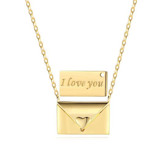 [LuckyStar]Envelope Heart Shape Mother's Day Necklace