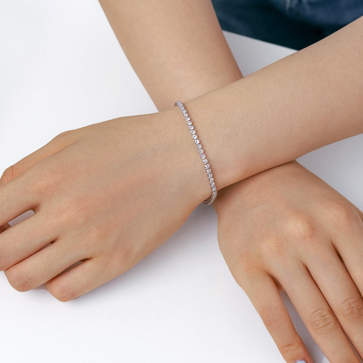 [LuckyStar]Dazzling Sparkling Round Cut Daily Bracelet