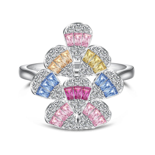 [LuckyStar]Sparkling Colorful Water Drop Shape Daily Ring