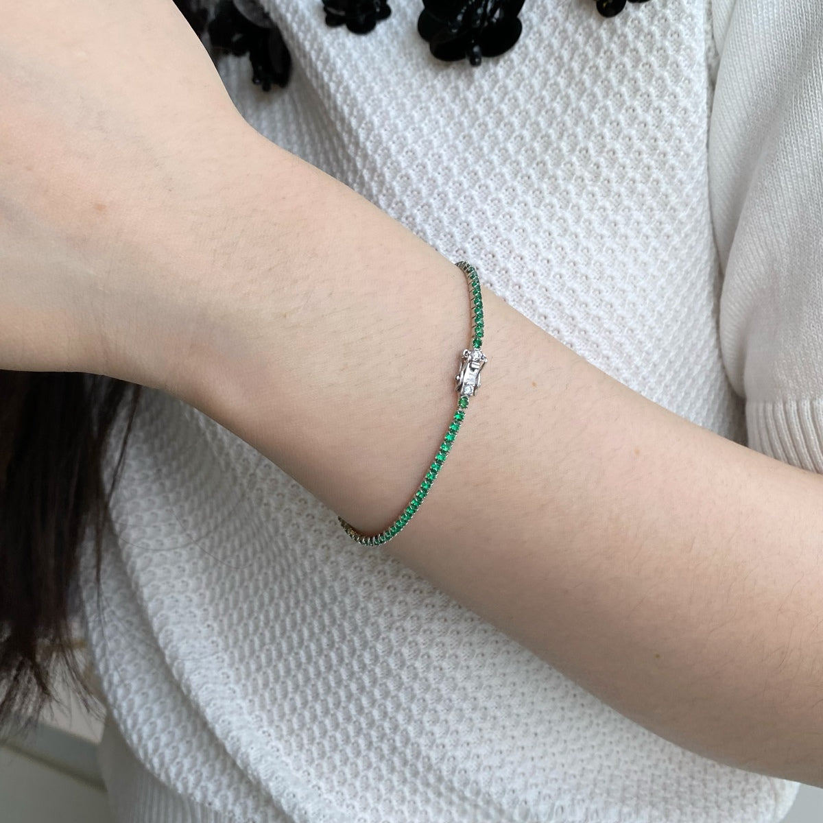 [LuckyStar]Dazzling Colorful Round Cut Daily Bracelet