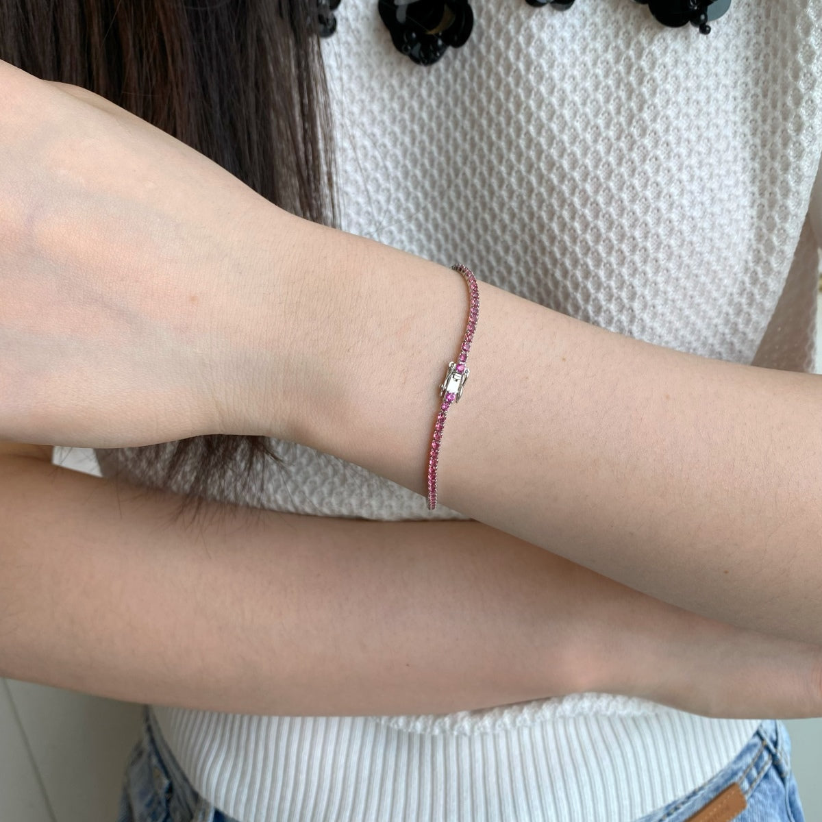 [LuckyStar]Dazzling Colorful Round Cut Daily Bracelet