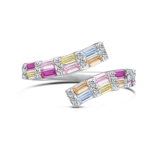 [LuckyStar]Charming Colorful Radiant Cut Adjustable Daily Ring