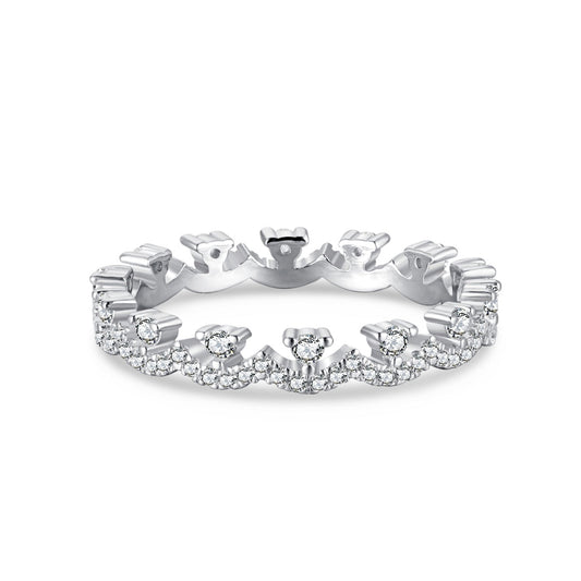 [LuckyStar]Elegant Resplendent Round Shape Party Ring