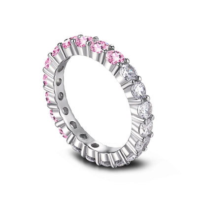 [LuckyStar]Sparkling Round Cut Tennis Ring