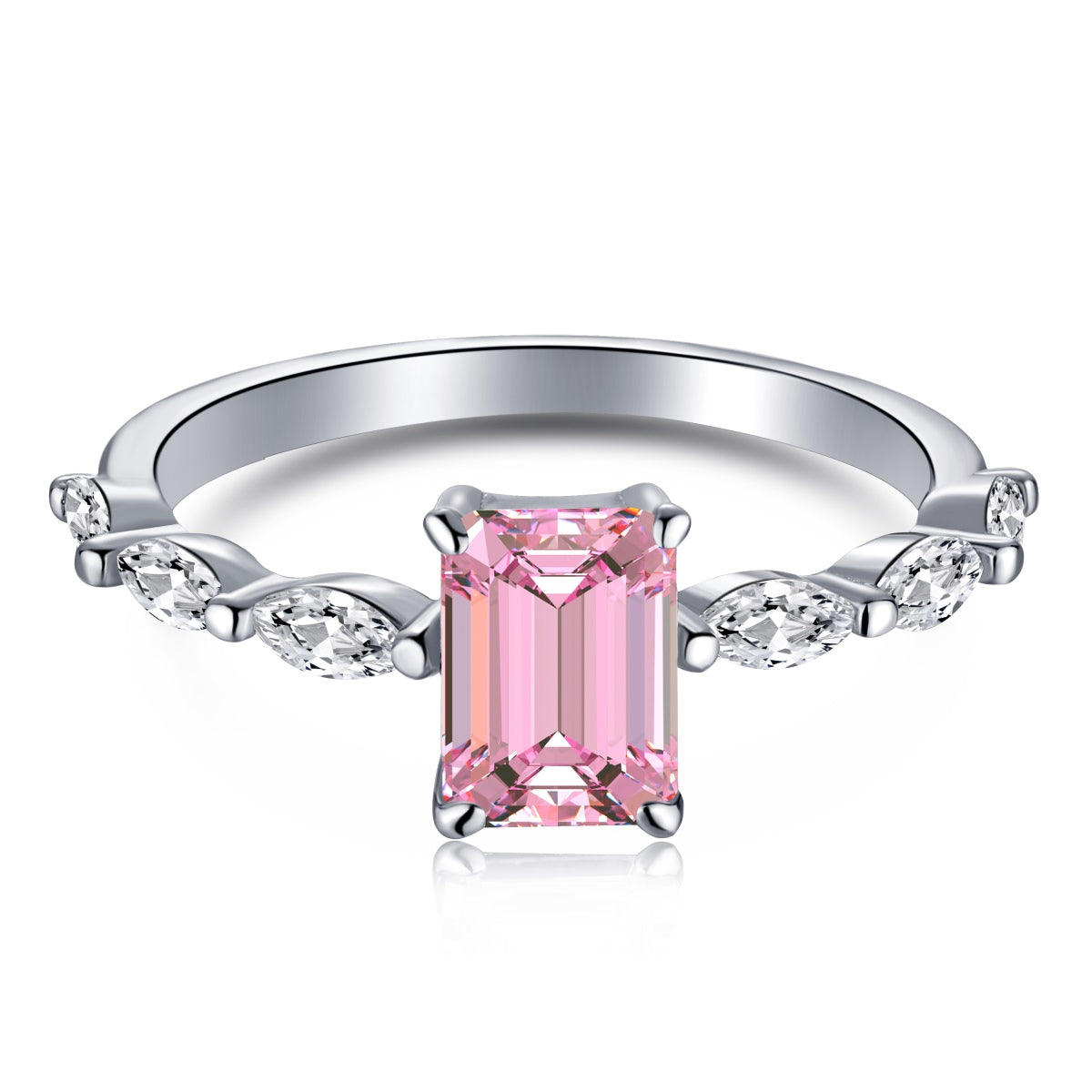 [LuckyStar]1.0 Carat Dainty Resplendent Radiant Cut Daily Ring