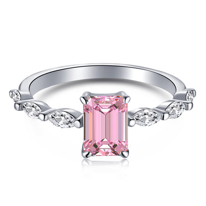 [LuckyStar]1.0 Carat Dainty Resplendent Radiant Cut Daily Ring