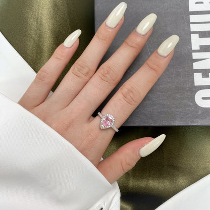 [LuckyStar]1.0 Carat Luxurious Resplendent Water Drop Shape Wedding Ring
