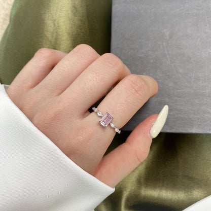 [LuckyStar]1.0 Carat Dainty Resplendent Radiant Cut Daily Ring