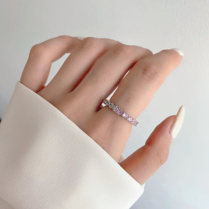[LuckyStar]Sparkling Round Cut Tennis Ring