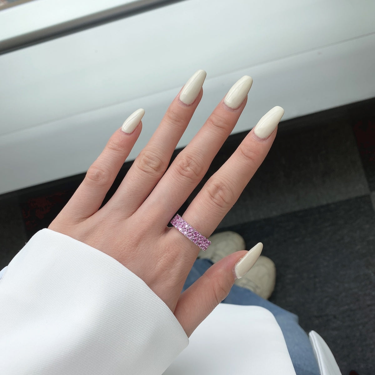 [LuckyStar]Sparkling Full Heart Ring