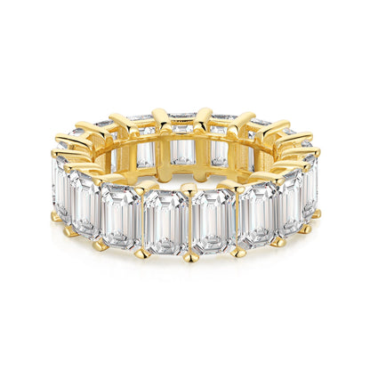 [LuckyStar]0.75 Carat Elegant Emerald Cut Tennis Ring