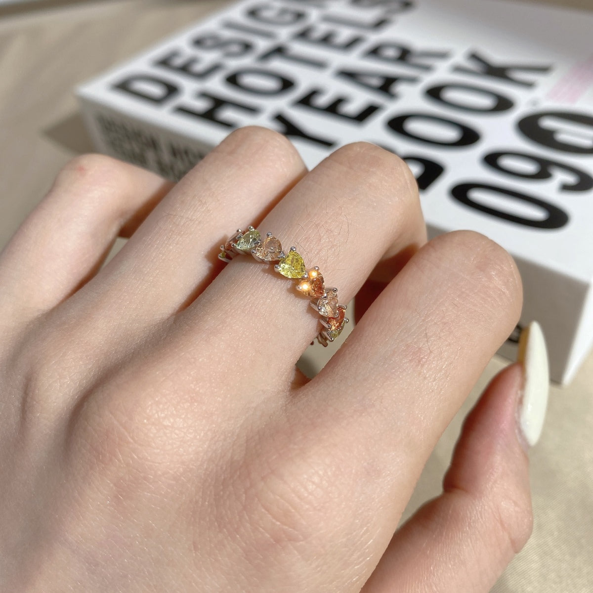 [LuckyStar]0.25 Carat Radiant Romance Heart Cut Lover Ring