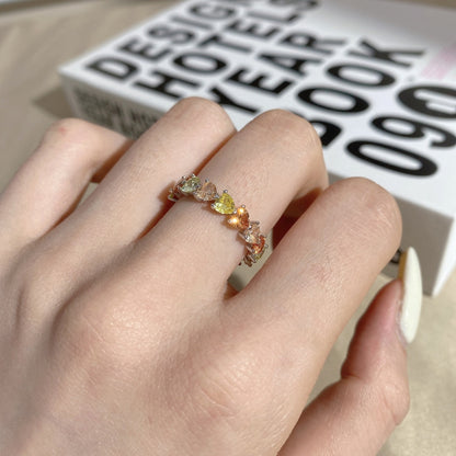 [LuckyStar]0.25 Carat Radiant Romance Heart Cut Lover Ring