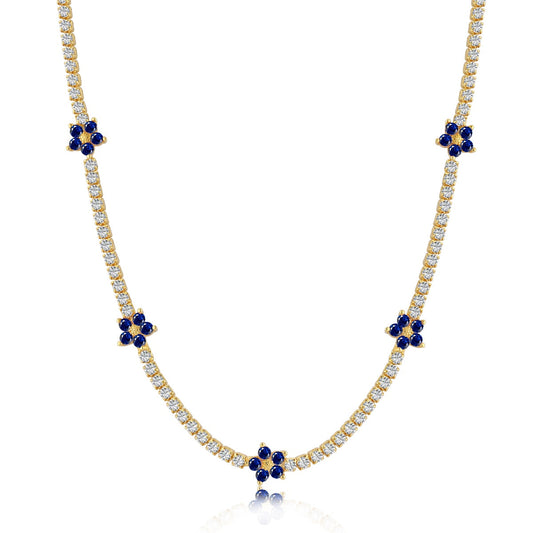 [LuckyStar]Luxurious Colorful Flower Tennis Necklace