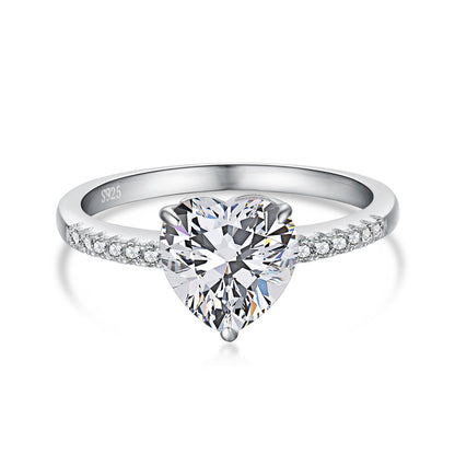 [LuckyStar]2.0 Carat Dazzling Lustrous Heart Cut Lover Ring