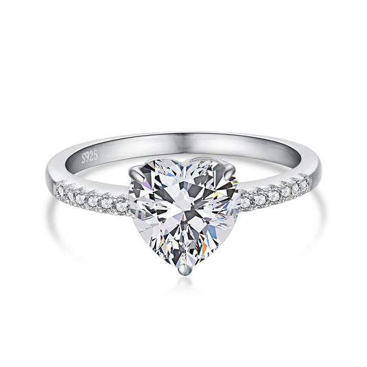 [LuckyStar]2.0 Carat Dazzling Lustrous Heart Cut Lover Ring