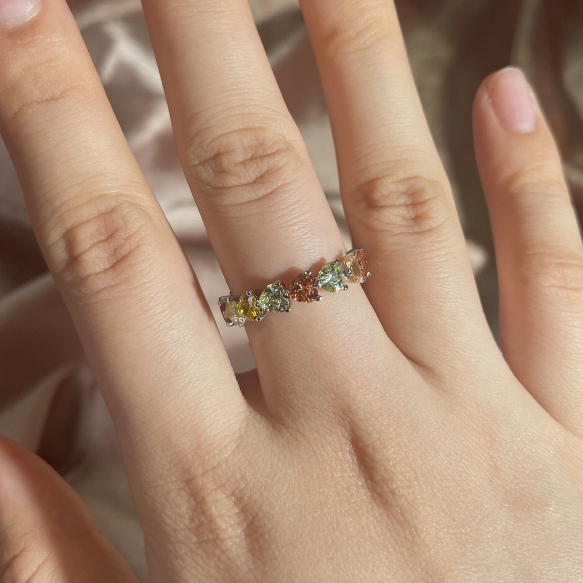 [LuckyStar]0.25 Carat Radiant Romance Heart Cut Lover Ring