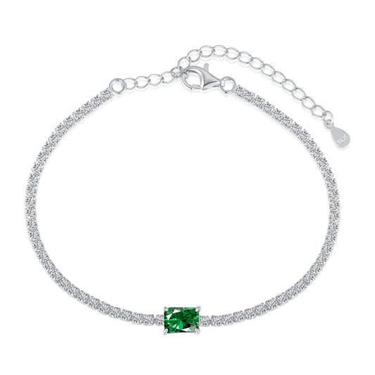 [LuckyStar]1.0 Carat Unique Emerald Cut Banquet Bracelet