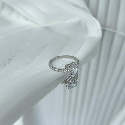 [LuckyStar]2.0 Carat Dazzling Lustrous Heart Cut Lover Ring