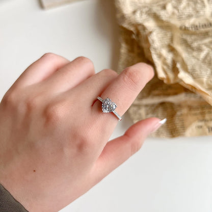 [LuckyStar]2.0 Carat Dazzling Lustrous Heart Cut Lover Ring