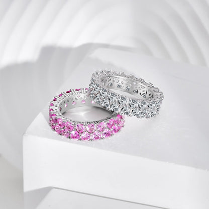 [LuckyStar]Sparkling Full Heart Ring