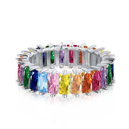 [LuckyStar]Unique Colorful Radiant Cut RIng