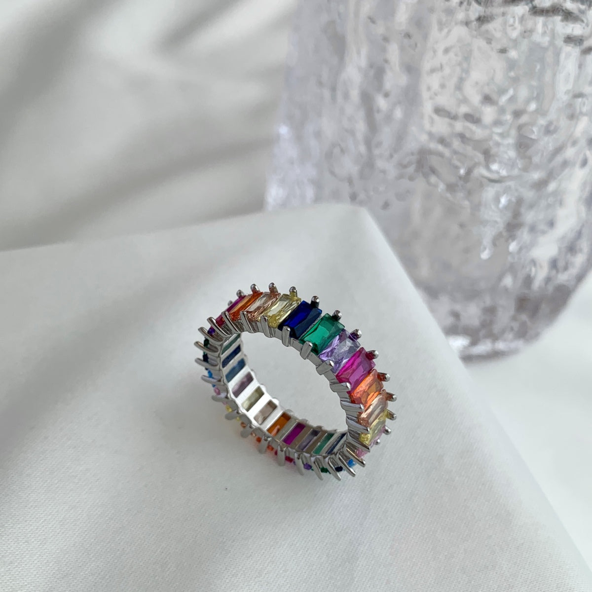 [LuckyStar]Unique Colorful Radiant Cut RIng