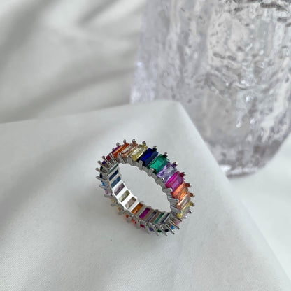 [LuckyStar]Unique Colorful Radiant Cut RIng