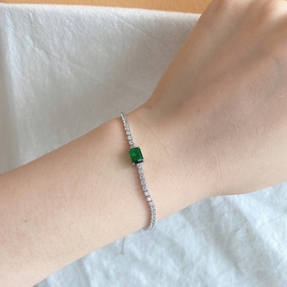 [LuckyStar]1.0 Carat Unique Emerald Cut Banquet Bracelet