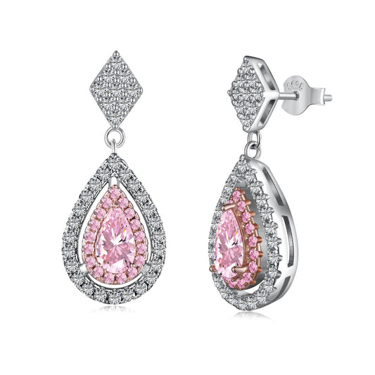[LuckyStar]Ornate Delicate Water Drop Shape Banquet Earrings