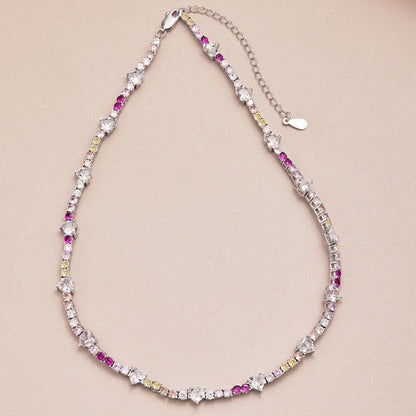 [LuckyStar]Delicate Colorful Rainbow Tennis Chain