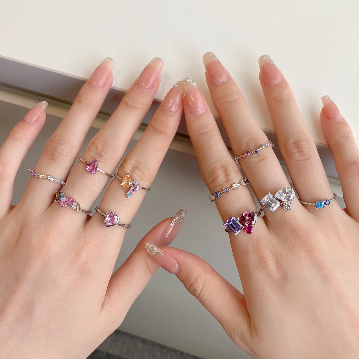 [LuckyStar]Radiant Colorful Multi Cut Daily Ring