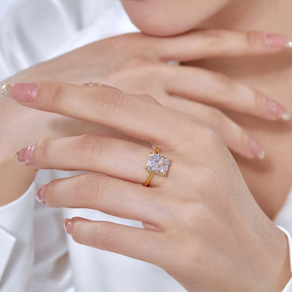[LuckyStar]4.0 Carat Ornate Enchanting Radiand Cut Banquet Ring