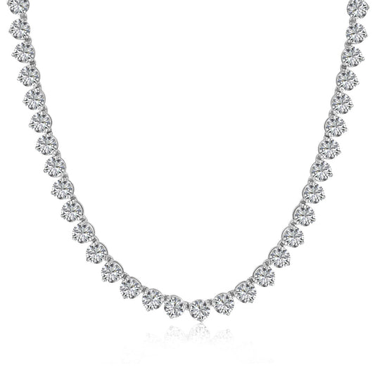 [LuckyStar]Ornate Heart Cut Tennis Necklace