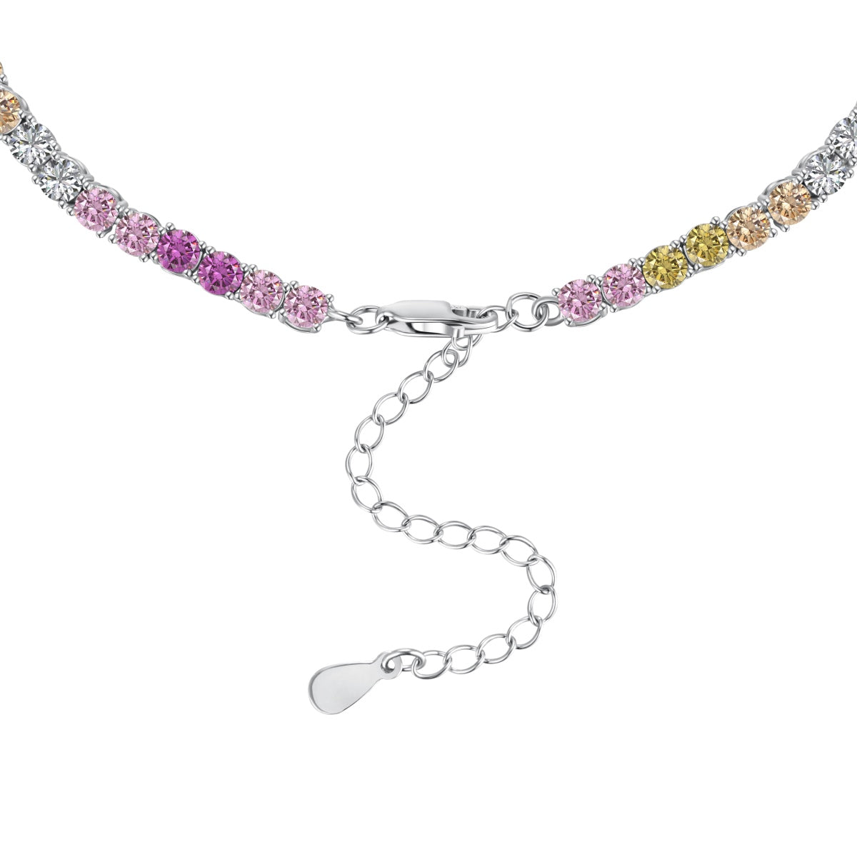 [LuckyStar]Delicate Colorful Tennis Necklace