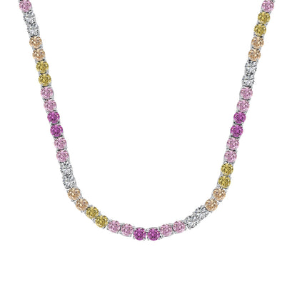 [LuckyStar]Delicate Colorful Tennis Necklace