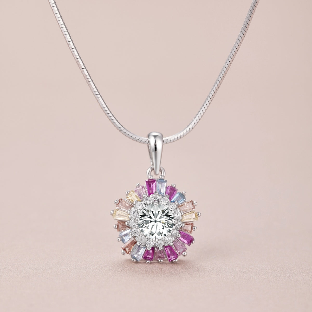 [LuckyStar]Charming Flower Colorful Necklace