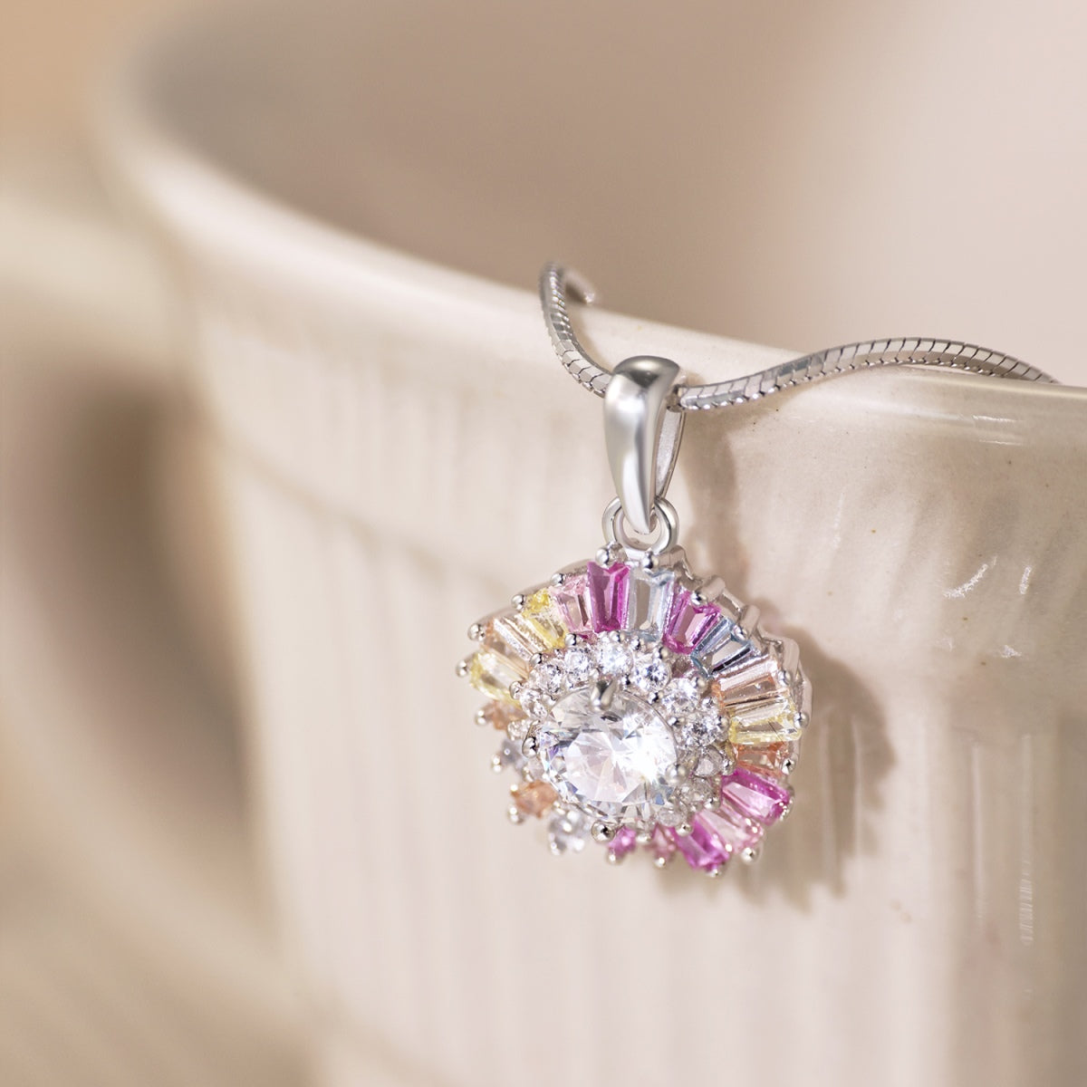 [LuckyStar]Charming Flower Colorful Necklace