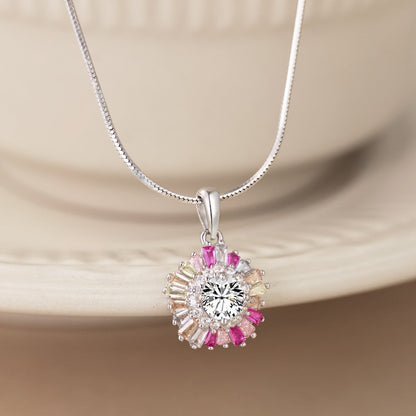 [LuckyStar]Charming Flower Colorful Necklace