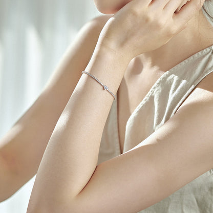 [LuckyStar]0.5 Carat Elegant Romantic Heart Shape Lover Bracelet
