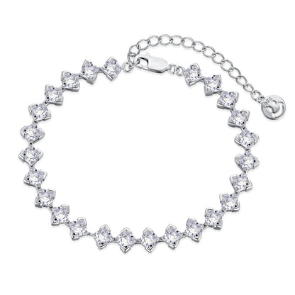 [LuckyStar]0.5 Carat Ornate Princess Cut Daily Bracelet