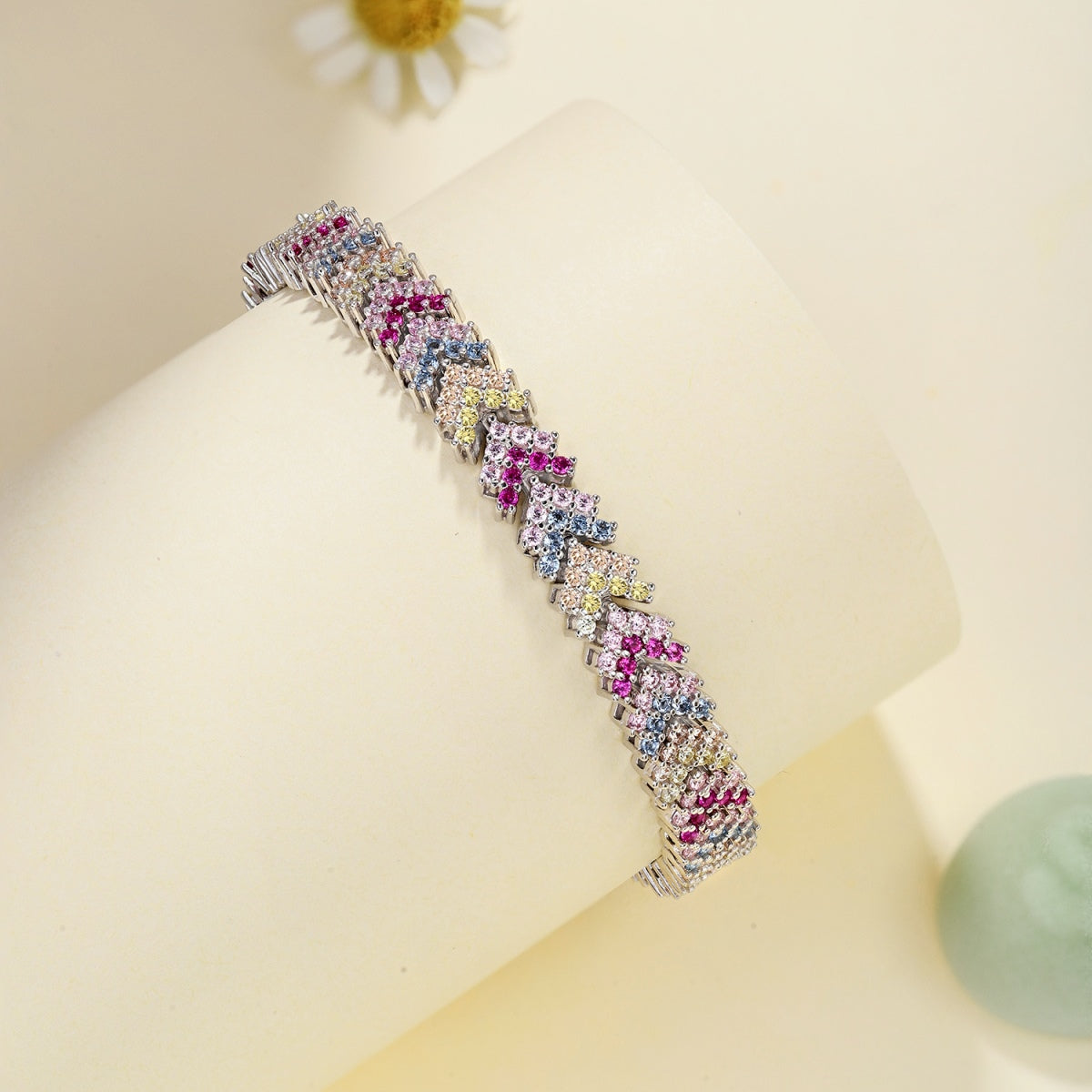 [LuckyStar]Ornate Sparkling Round Cut Party Bracelet