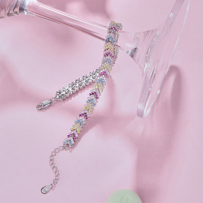 [LuckyStar]Ornate Sparkling Round Cut Party Bracelet
