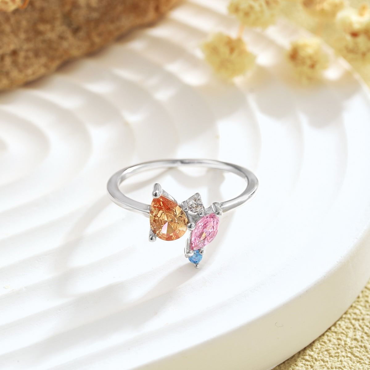 [LuckyStar]Radiant Colorful Multi Cut Daily Ring