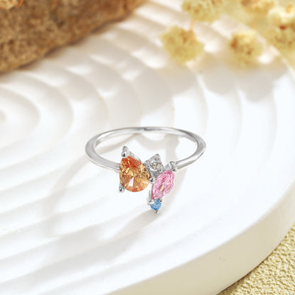 [LuckyStar]Radiant Colorful Multi Cut Daily Ring