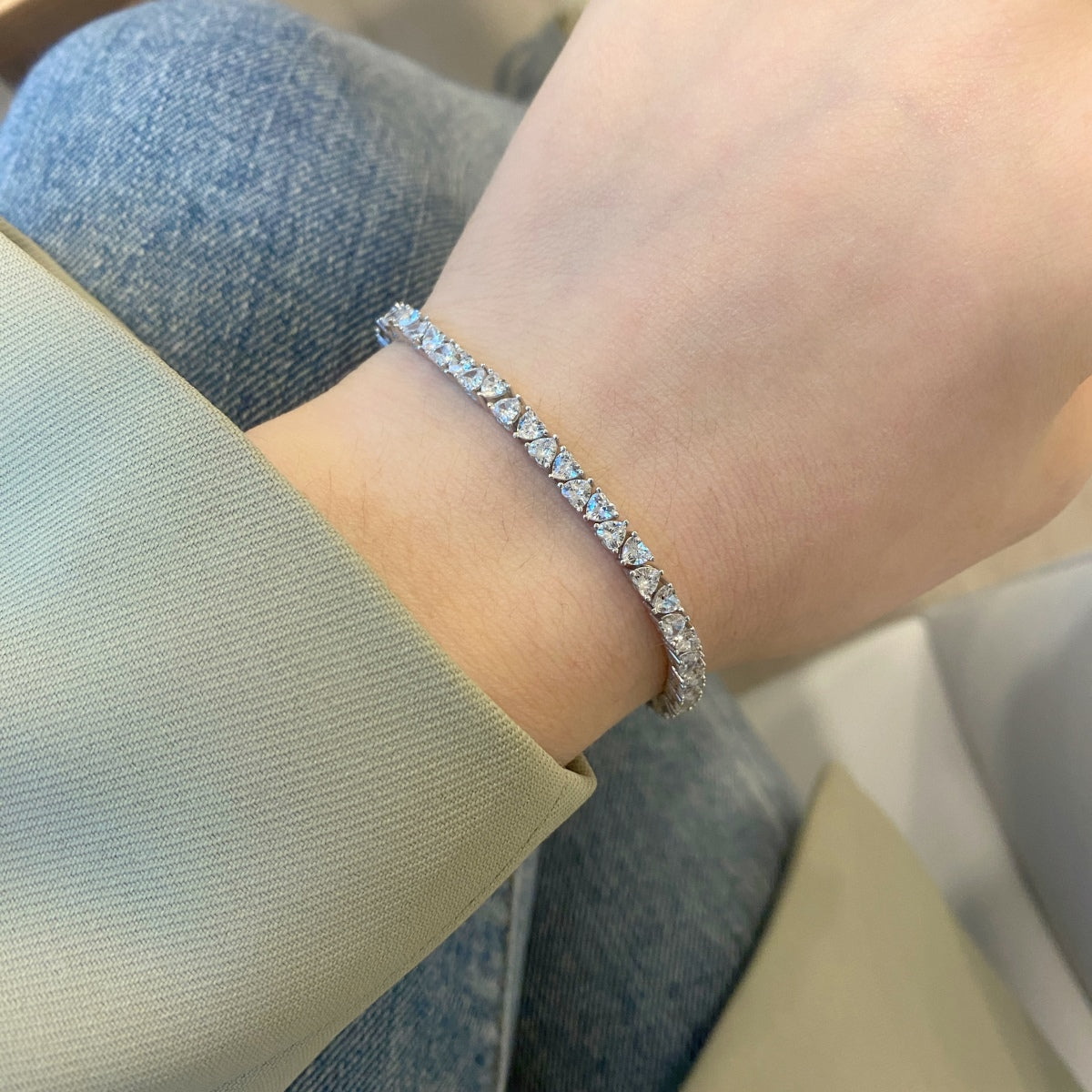 [LuckyStar]Dazzling Romantic Heart Shape Lover Bracelet